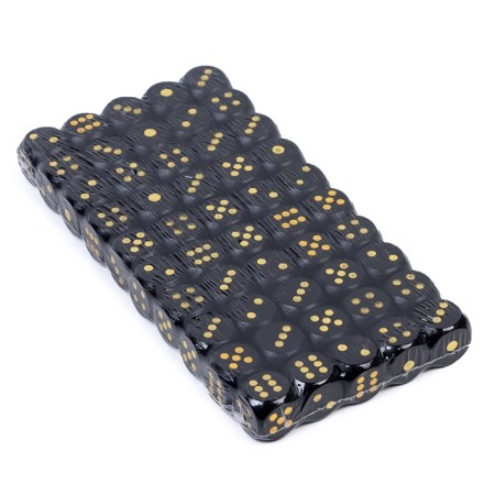 Playing bones, 1.6 × 1.6 cm, set 50 pcs, black-1