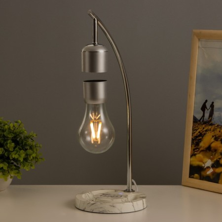 Board lamp "Levitation" LED 5W from the network (1.5m) silver 16x10x36.7 cm Risalux-1