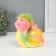 Piggy bank Ceramics "Colored snake with fluffy hairstyle" 10.5x13.9x12.3 cm