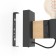 Sconces Bailrigg, 1x40W, E27, H135, steel, wood, black, brown