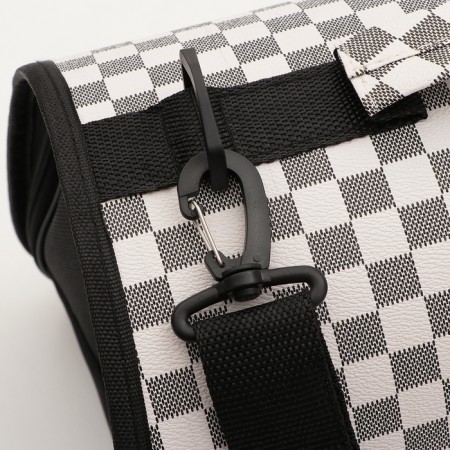An animal carrier bag with a cage window, beige, 40 x 26 x 26 cm-7