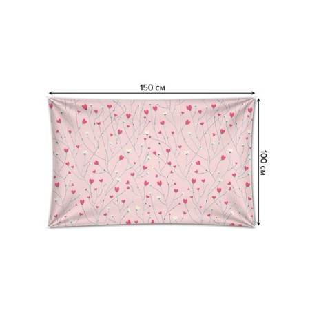 Decorative panel with photo printing "Blooming Love", horizontal, size 100x150 cm-1