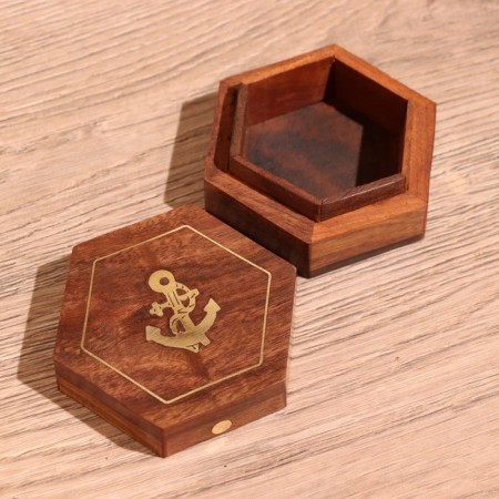 Board "Anchor" 8.5x7.5x3.5 cm, tree shisham-2