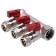 Universal collector Aqualink, 3/4 "X3/4" x16 mm, internal/outer, 4 outputs, Euroconus