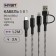 Cable 5 in 1 Mybit, Microusb/Type-C/Lightning-Type-C/USB, 3 A, 1.2 m, only charging, black