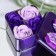 Soap roses, purple and white, set 4 pcs.