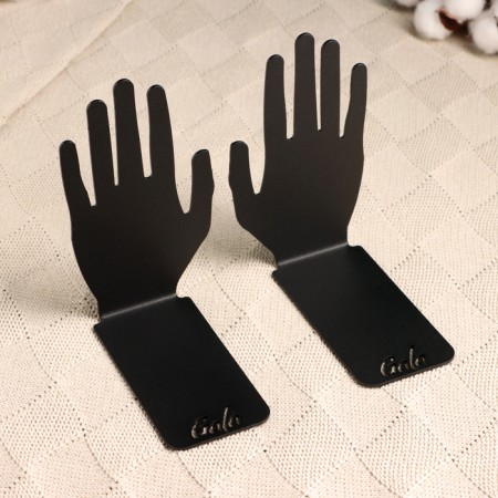 Holder for the books "Hands" set 2pcs, 12.7x8.9x15.4cm, black-3