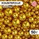 Confectionery sprinkling "different sizes", balls, gold, 50 g