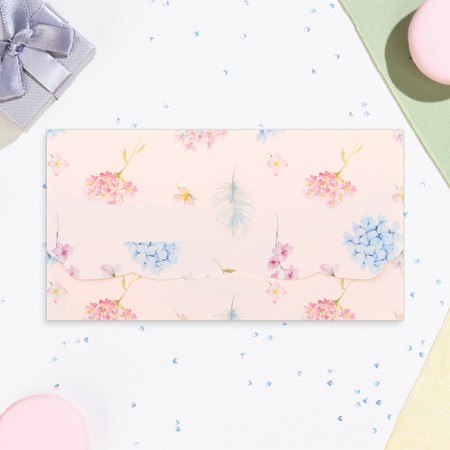 Money envelope "Congratulations!" delicate bouquet, 18.5 x 8.5 cm-2