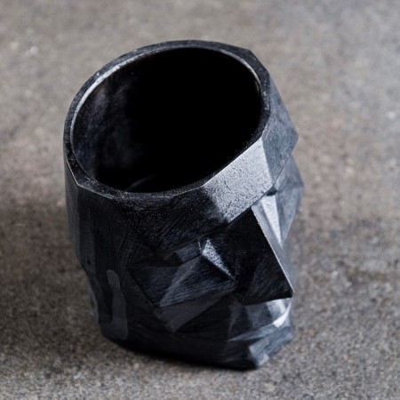Kashpo - organizer "Geometric head" Black, 7.5x8.5x7cm-4