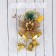 Decoration New Year's "Bells on a ring with a flower and a bow" 12x30 cm, gold