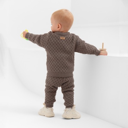 Jumper Children's Knitted Minaku, Coffee Color, Height 68-74 cm-4