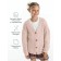 Cardigan for girls, height 122 cm, white-pink color
