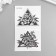 Tattoo on the body black "flowers in triangles" 10.5x6 cm