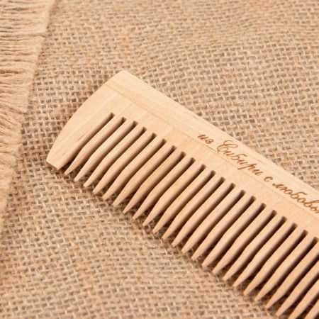 Comb - comb, 12.5 × 4.5 cm, color "Light wood"-2