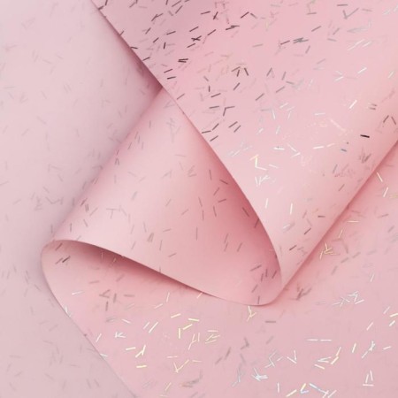 Flower film "Star Night", 58 cm x 5 m pink