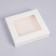 Box fold, pencil case, with a window, white, 18 x 16 x 4 cm