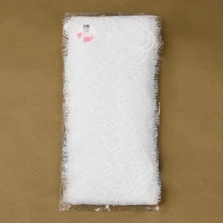 Lace cilia, 100 mm × 9 ± 0.5 m, in bobin 3 pcs 3 m, white color-3