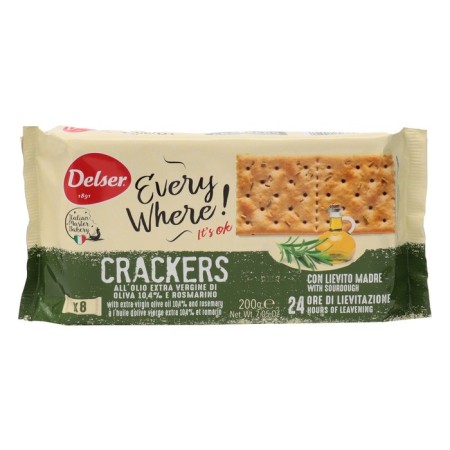 Crackers with olive oil and rosemary "Delser" 200 gr.