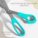 Clothing scissors, 21.3 cm, turquoise color