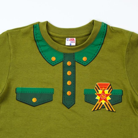 Carnival set "Brave Soldier": T -shirt growth is 116 cm, pilot river. 54–56-3