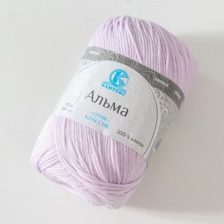 Yarn "Alma" 100% cotton 170m/50g (072 lavender)-1