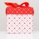 Self -assembly box "in specking" red, 10x10x10 cm