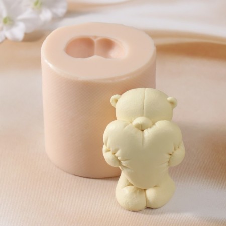 Silicone Mold "Bear with Big Party" silicone 8.5x6.5x5 cm