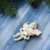 Christmas tree decoration "Angels overflow" (set 4 pcs) 8x6.5 cm, white mother of pearl