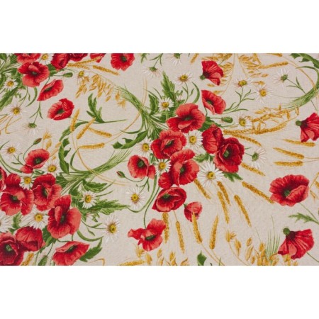 Mirha oilcloth "Papavero", 140 cm, roll 20 pog. m-5