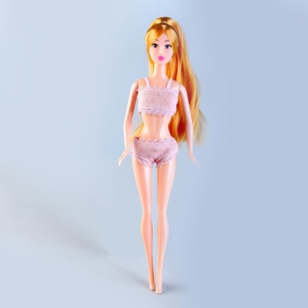 Clothes for dolls "Cute linen", pink color