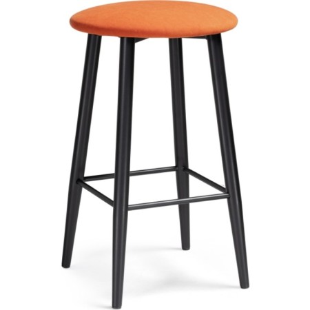 Harmar Gangtot Stool Metal/velor, black/orange 38x38x62 cm