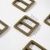 The buckle is regulatory, two -sided, the inner width is 20 mm, the thickness is 2.5 mm, 5 pcs, the color is bronze