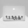 Pusets 3 pairs "Summer Stories" Panda, black and white color in silver