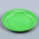 A set of paper utensils: 6 plates, 6 glasses, green color