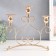Summary metal for 3 candles "curls" d-2.5 cm gold 27.5x9x25.6 cm