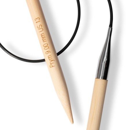 Circular knitting needles, bamboo, 9.0 mm/60cm, 1 pc-2
