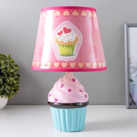 The desktop lamp with the lampshade "Pies in the blue cup" E14 40W 30x20x20 cm-3