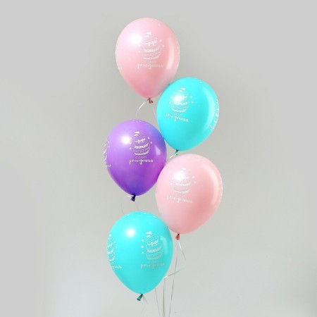 Shar Latex 12 "Tasty Birthday", pastel, set 25 pcs., Mix color-2