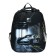 School backpack 38 x 30 x 16 cm, ergonomic back, Stavia "rally", black