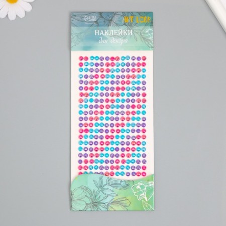 Sticker of rhinestone plastic "Pink-blue gradient" 24.6x10 cm