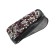Glass holder clamp with light pink rhinestones, black