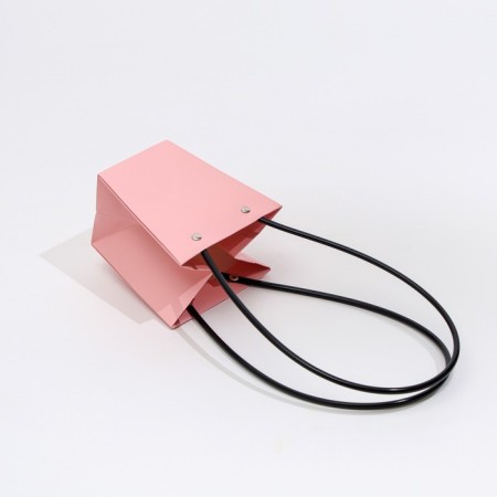 Flower bag pink moisture-resistant, 12x12-8x8-12.5 cm-3