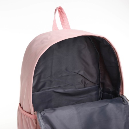Youth backpack from textiles, 4 pockets, pink color-3