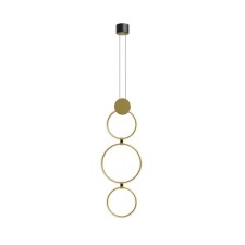 Подвесной светильник Maytoni MOD357PL-L20BS3K Link, 260х80х3760 мм, LED, 25Вт, 1300Лм, 3000К, цвет чёрный и латунь