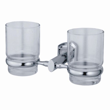 The cup holder is double glass