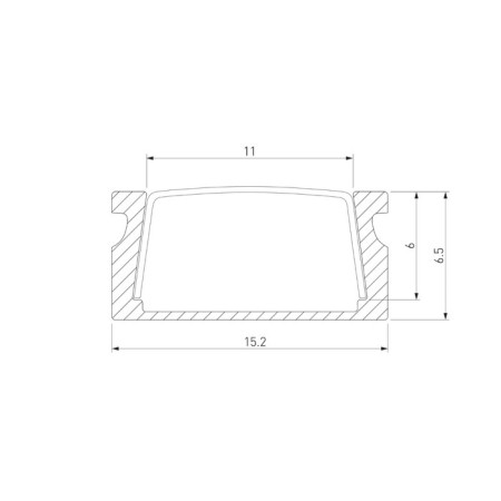 Aluminum overhead profile Elektrostandard, for LED strat LL-2-ALP006 2000x15x6 mm-5