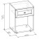 Bedside table Sherlock 64, 400 × 353 × 565 mm, chocolate nut color