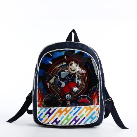 Baby backpack on lightning, blue color-4