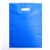 Polyethylene package with a cut handle, azure 30-40 cm, 50 μm